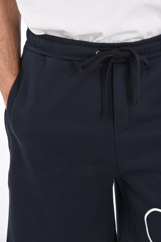 drawstring waist sweat shorts