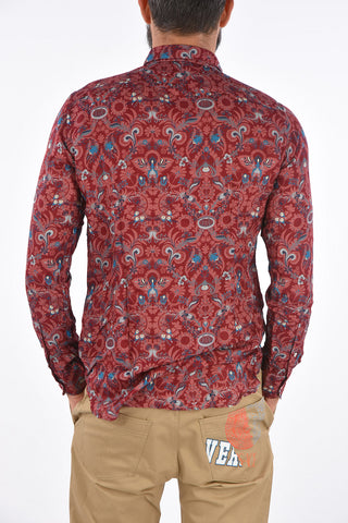 camicia disegno cashmere collo francese