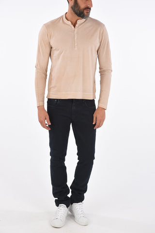 T-shirt henley a manica lunga