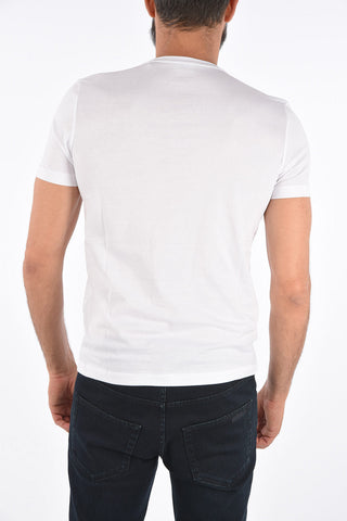 Crew-neck t-shirt with printed snake