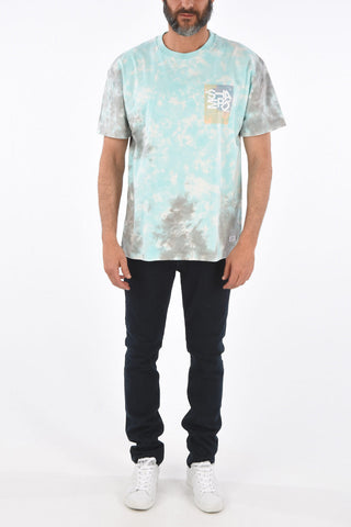 tie dye effect crew-neck t-shirt