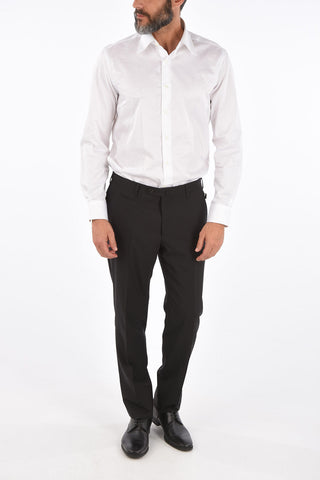 virgin wool ACADEMY belt loops trousers