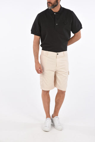 stretch cotton cargo shorts