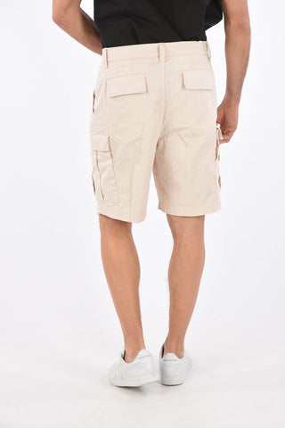 stretch cotton cargo shorts