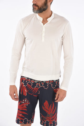 T-shirt henley a manica lunga
