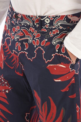 printed stretch cotton shorts