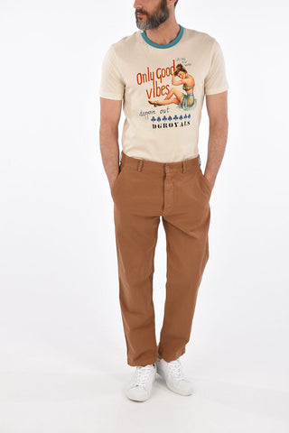Mid-rise waist chinos