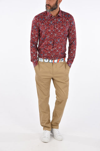 printed chinos