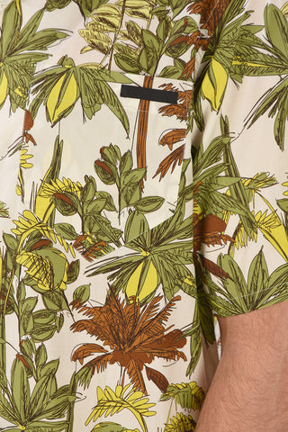 camicia stampata con taschino