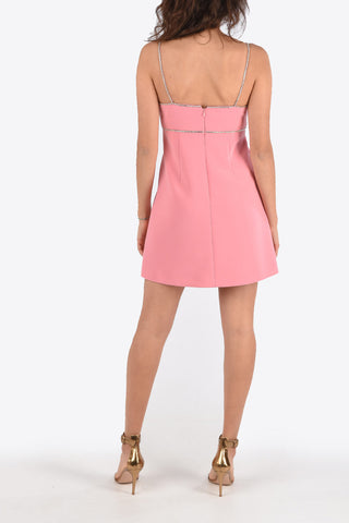 vestito prendisole mini spaghetti strap con dettaglio gioiello
