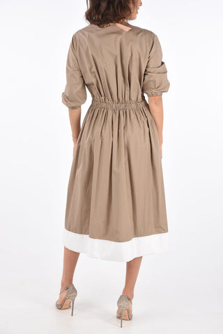 v-neck 3/4 sleeve midi caftan