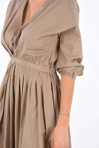 v-neck 3/4 sleeve midi caftan