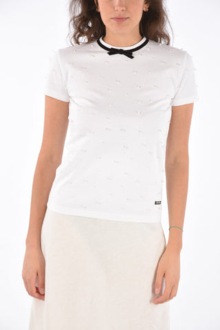 pearl embellished t-shirt