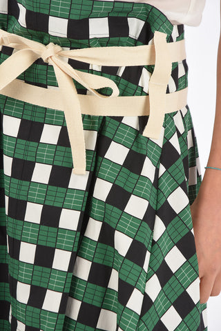 split-side hem midi asymmetrical skirt with Belt