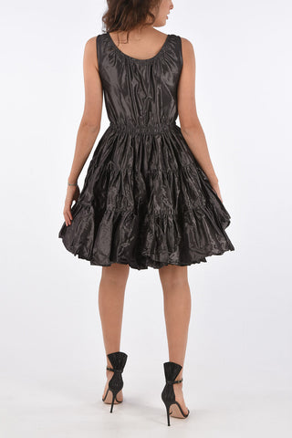 silk above knee  a-line dress