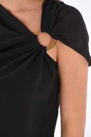 Top in Seta Monospalla con Oblo’ Dorato