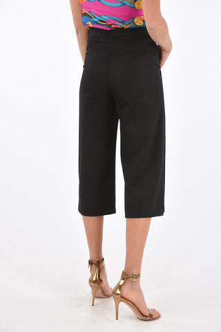 Golden buttons crop pants