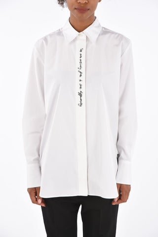 WE ARE THE WEATEHER Embroidered Spread Collar Shirt