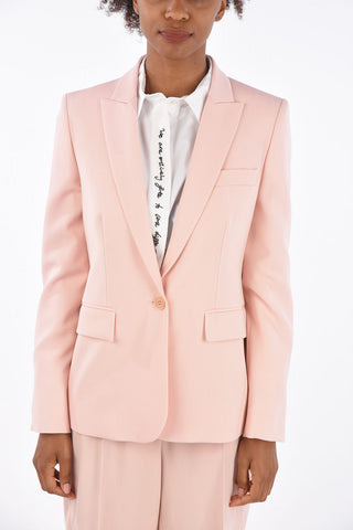Flap Pocket Peaked Lapel Blazer