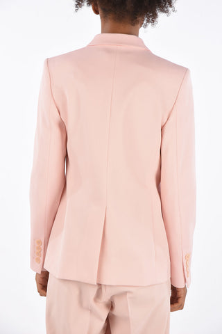 Flap Pocket Peaked Lapel Blazer