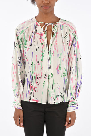 Stretch Silk AMBA Printed Blouse