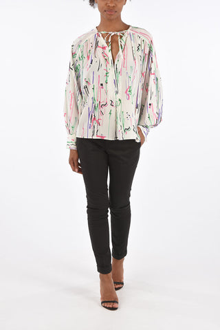 Stretch Silk AMBA Printed Blouse