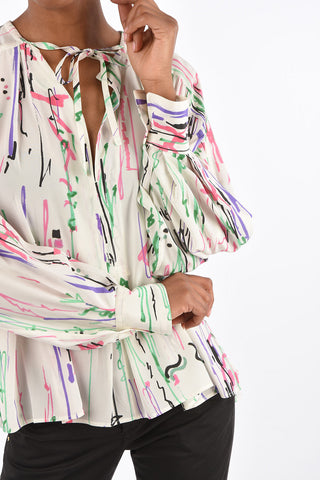 Stretch Silk AMBA Printed Blouse