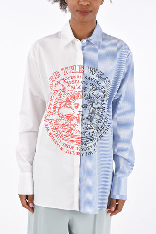 Striped Hidden Closure Shirt