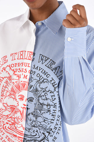 Striped Hidden Closure Shirt