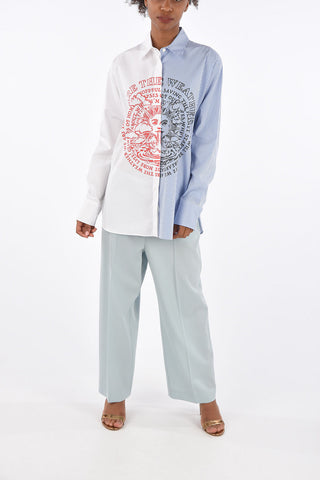 Striped Hidden Closure Shirt