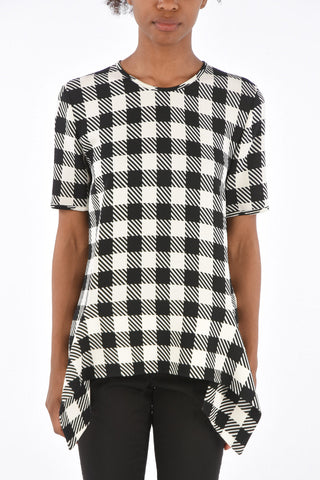 Gingham Checkered Oversized Blouse