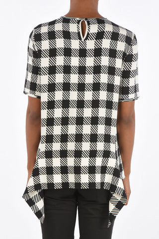 Gingham Checkered Oversized Blouse