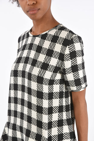 Gingham Checkered Oversized Blouse