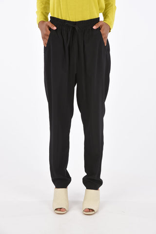 Elastic Waist Silk Pants