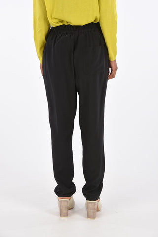 Elastic Waist Silk Pants