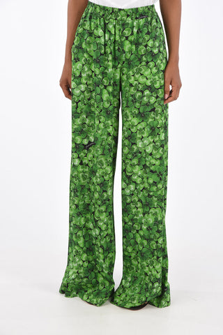 Joggers Palazzo in Seta Stampata