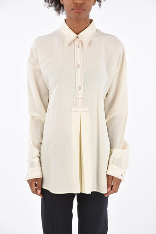 Long Sleeve Spread Collar Blouse
