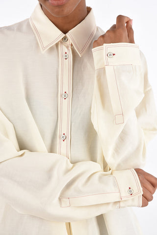 Long Sleeve Spread Collar Blouse