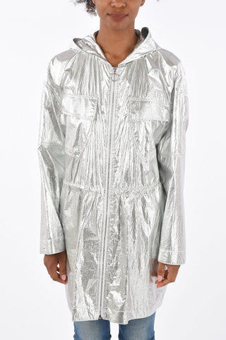 Silver Drawstring Parka