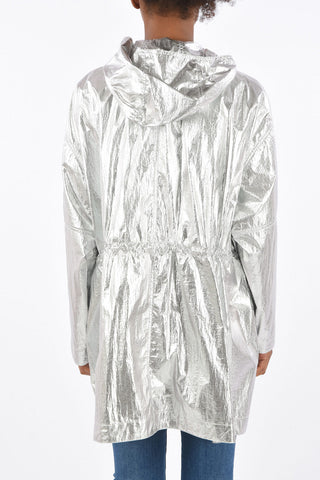 Silver Drawstring Parka