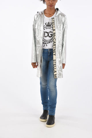 Silver Drawstring Parka