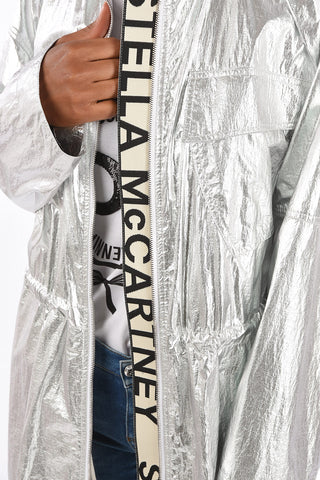 Silver Drawstring Parka