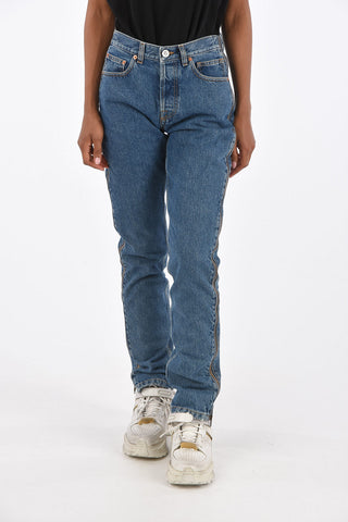 Jeans STRIPPER a Vita Alta con Zip Laterali