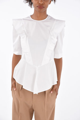 Draped Peplum Blouse