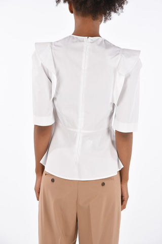Draped Peplum Blouse