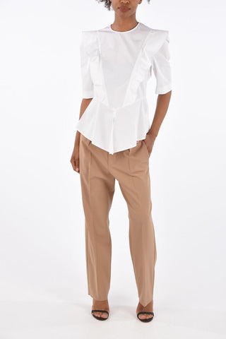 Draped Peplum Blouse