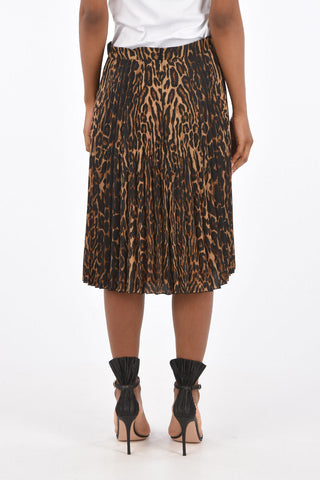 Leopard Printed RERSBY Pleated Skirt