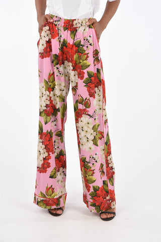 Stretch Silk Palazzo Joggers