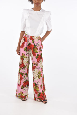 Stretch Silk Palazzo Joggers