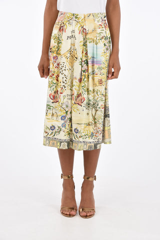 Gonna Flare in Cotone Stampato